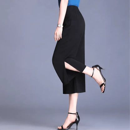 Women’s Side-Slit Wide-Leg Pants