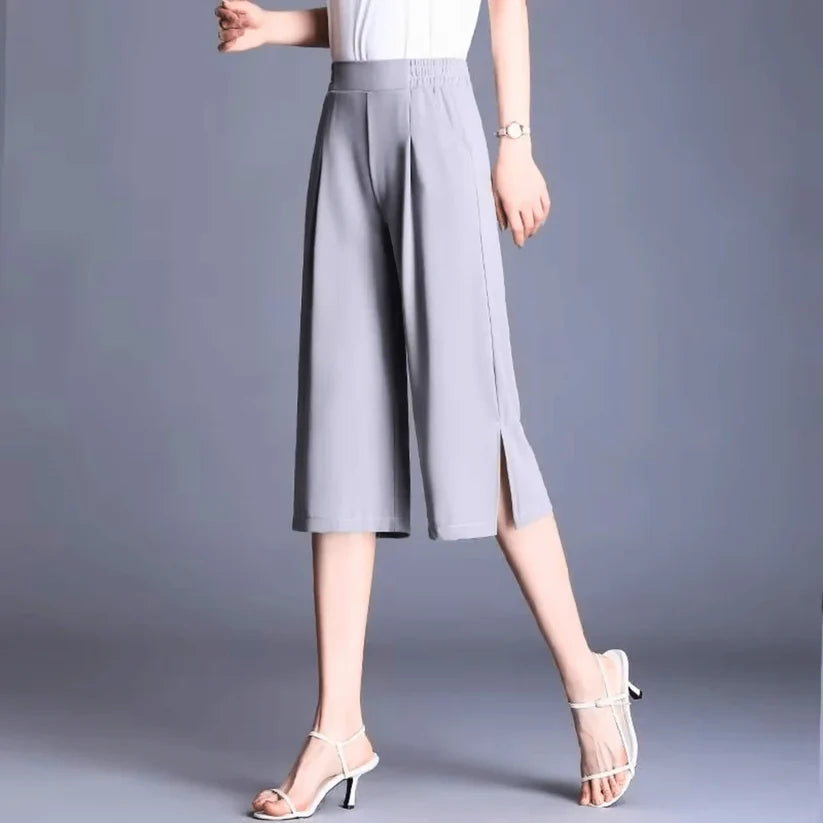 Women’s Side-Slit Wide-Leg Pants