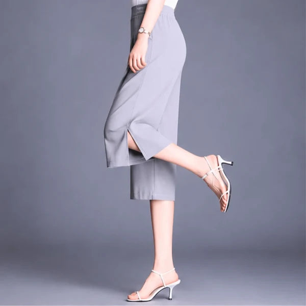 Women’s Side-Slit Wide-Leg Pants