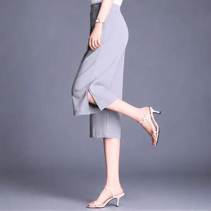 Women’s Side-Slit Wide-Leg Pants