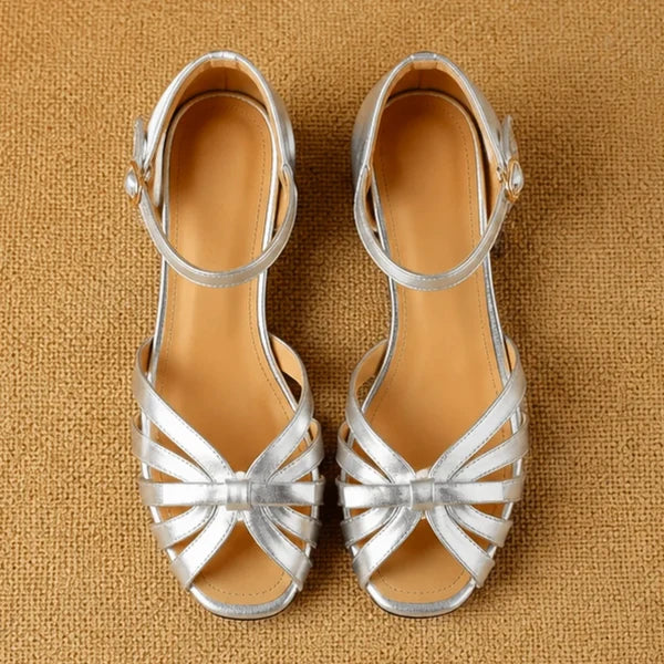 Women’s Bow Accent Block Heel Sandals
