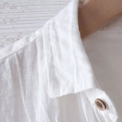 Men's Textured Short-Sleeve Button-Up Shirt