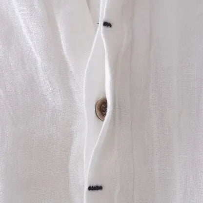 Men's Textured Short-Sleeve Button-Up Shirt
