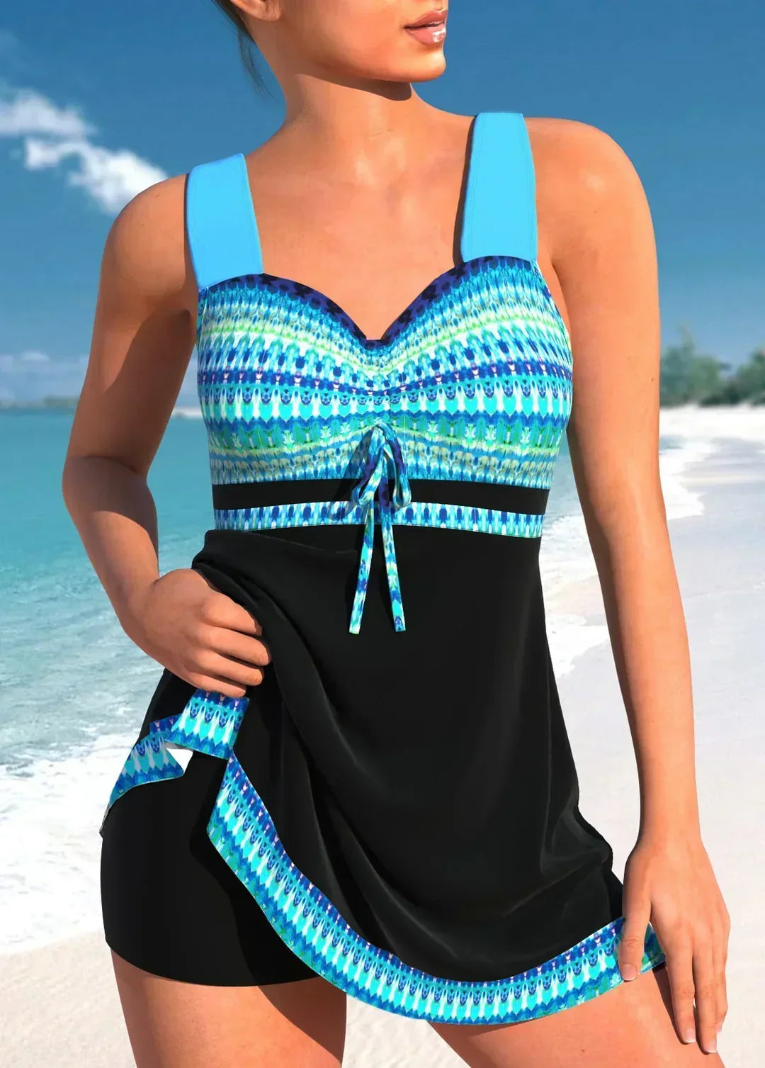 Women's Coastal Charm Swim Dress Set